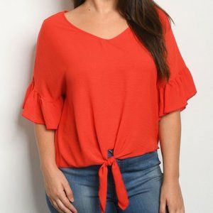 ORANGE PLUS SIZE TOP